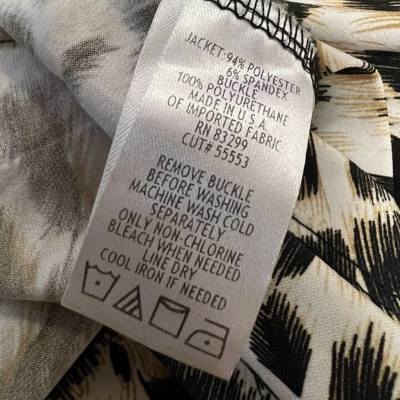 Attitudes,Woman,Spring Jacket Cover,Animal Print,Sz M,Midi,knotted,Made in USA.! - Picture 11 of 13
